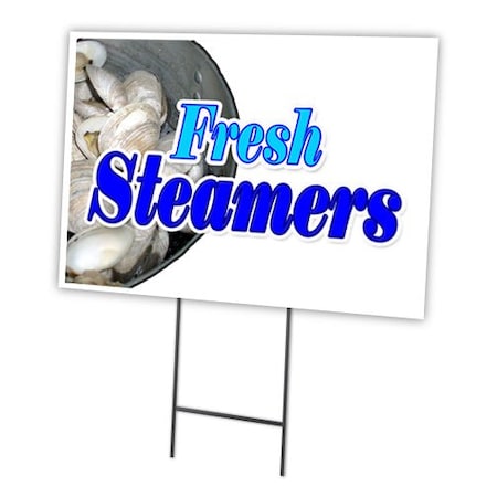 Signmission Fresh Steamers Yard Sign & Stake outdoor plastic coroplast window, C-1216 Fresh Steamers C-1216 Fresh Steamers